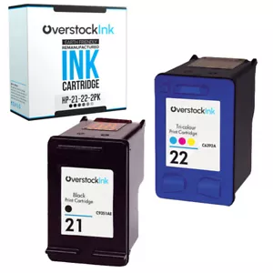 Cartuchos de tinta compatibles 2PK con OSI HP 21 22 para HP Deskjet F4100 F4135 F4140 F394 - Imagen 1 de 1
