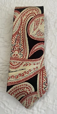 (508) NWT Mens Tie Vintage Polo Ralph Lauren Cream Paisley - Image 1 of 4