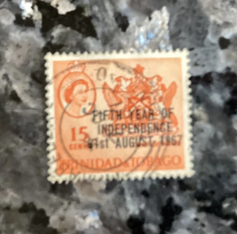 TRINIDAD & TOBAGO 5th ANNIVERSARY OF INDEPENDANCE  SG320 15c USED Cover