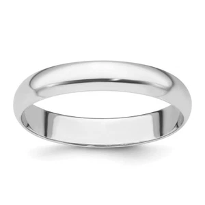 Platinum 4mm Half-Round Featherweight Band Ring - Picture 1 of 5
