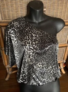 Vintage Rampage Womens Top Size Small Animal Print Soft & Silky Cropped - Picture 1 of 8