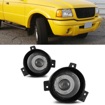 Halo Projector Fog Lights Assembly For 2001-2003 Ford Ranger Bumper Clear Lamps - Image 1 of 4