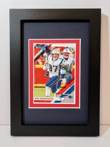 Rob Gronkowski New England Patriots Display Custom Framed Football Card Plaque Cover