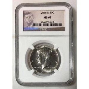 2015 D Kennedy Half Dollar NGC MS67 ***Rev Tye's Stache*** #9015 - Picture 1 of 4