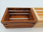 Set 2-Stained  and Unfinished Crate Wooden Box Wood Jewelry Case