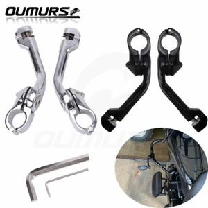 Kit de montaje de clavija de pie de barra de protección de motor de carretera en ángulo largo de 1-1/4" para Harley Touring - Imagen 1 de 14