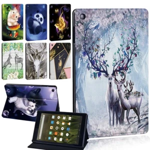 Animal PU Leather Stand Cover Case For Amazon Fire HD 10/10 Plus 2021 2023 +Pen - Picture 1 of 38