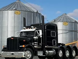 1/64 DCP BLACK PETERBILT 379 TRI AXLE W/ 70" MID ROOF SLEEPER - Picture 1 of 6