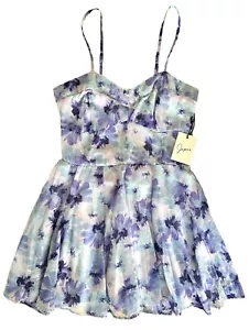 Japna Junior's Mini Babydoll Dress Sleeveless Lined Floral Size M Multicolor - Picture 1 of 6