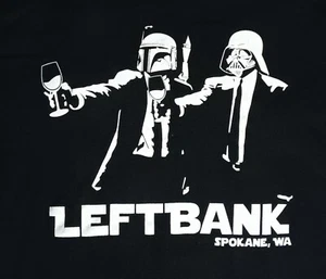Star Wars Darth Vader Boba Fett toasting wine t-shirt bar pub men in black - Picture 1 of 4