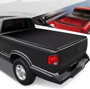 Soft Roll-Up Tonneau Cover Truck Bed Covers Compatible with Chevy - Picture 1 of 12