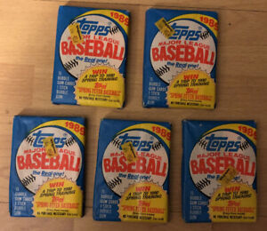 Lot Of (5) 1989 Topps Baseball Card Wax Packs W Walgreens Price Tags