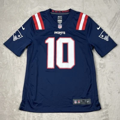 Camiseta de fútbol americano Nike New England Patriots para hombre talla mediana azul NFL #Jones Foto 1 de 4