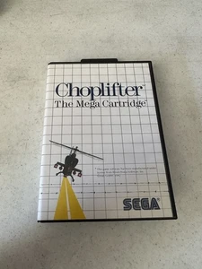 Sega Masters System Game Choplifter CIB Complete In Box Minty! Authentic⚡️ - Picture 1 of 4