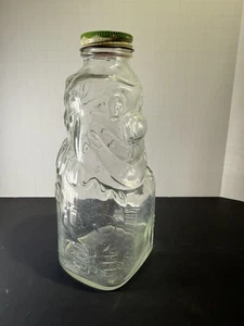 Vintage Grapette Clown Syrup Bottle Embossed Glass 7" Grapette Products Camden - Picture 1 of 19