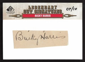 2011 SP Legendary Cuts Bucky Harris Auto #/10 #24 Card - Picture 1 of 2