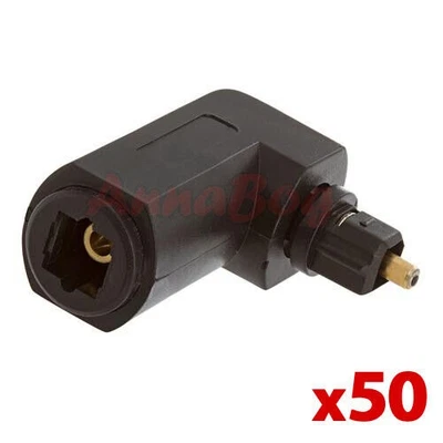 50x Toslink Jack to Plug Right Angle Adapter Optical Audio 90º Angled Converter - Image 1 of 3