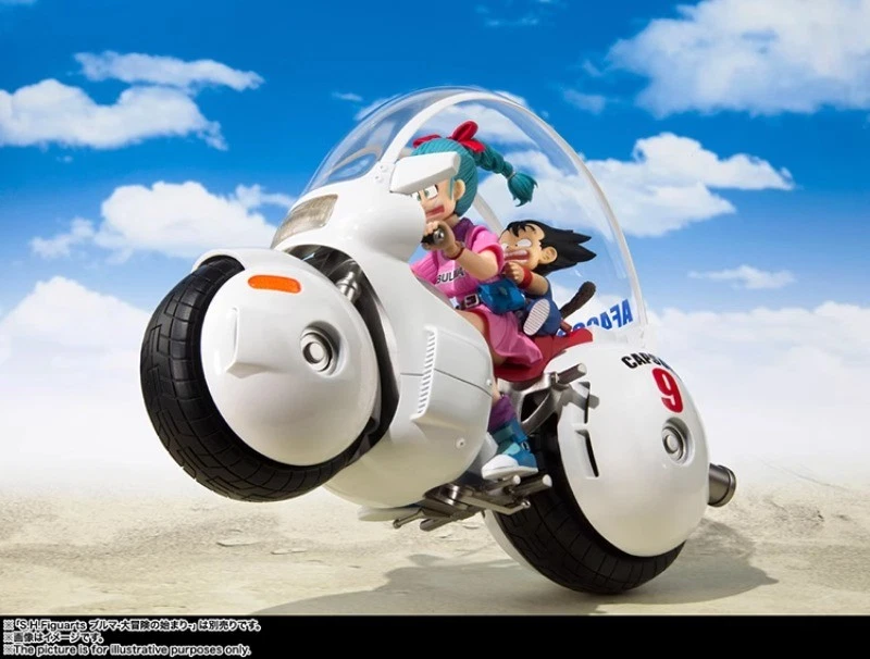 Bandai Official Dragon Ball Goku Bulma Motorcycle Figure Collectible Toy Gift - Image 1 of 4