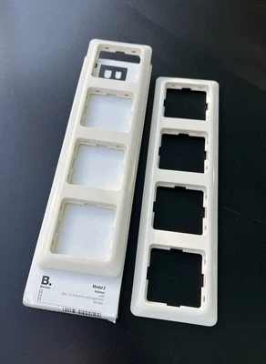 Berker Modul 2 NEUWARE 4 fach Rahmen 21779 cremeweiß glänzend 101402 Weiß 4er - Bild 1 von 4