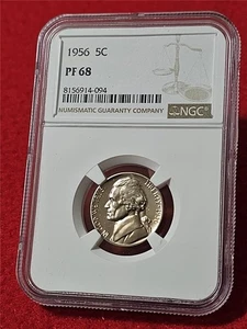 1956 Proof Jefferson Nickel NGC PF 68 #MF-T4731 - Picture 1 of 2