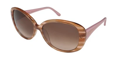 NUEVO ISAAC MIZRAHI 30225 GAFAS DE SOL BORDE COMPLETO PLÁSTICO MARRÓN OJO DE GATO MUJER BR Foto 1 de 4