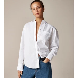 J.Crew Garcon klassisches Hemd Knopfleiste Baumwolle Popeline weiß minimalistisch US 00 neu mit Etikett - Bild 1 von 11