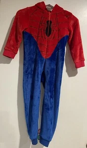 Marvel Boys' Pajamas Spider-Man Fleece Hooded One Piece Soft - Picture 1 of 10