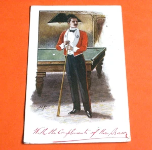 RARE ORIGINAL HARRY PAYNE SIGNED MILITARY ADVERTISING SPORT POSTCARD, HOBSONS. - Picture 1 of 2