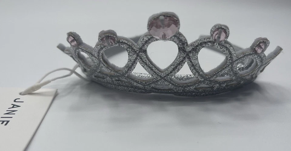 Tiara Janie And Jack Niñas Plata Rosa Princesa Foto 1 de 4