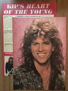 Vintage Kip Winger Magazine Article and Pinup - Picture 1 of 1
