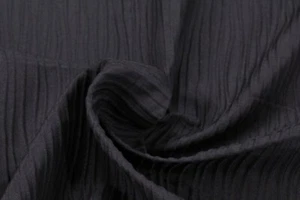 Monarque fabric in Black with ribbed textured design, Easy Care - Picture 1 of 3