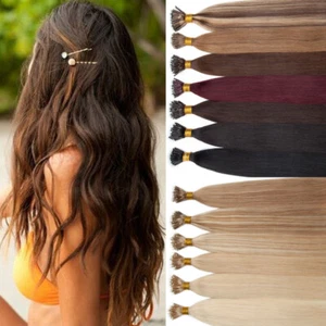 Nano Ring Tip Remy Human Hair Extensions Nano Rings Loop Bead Thick 50G 100G USA - Picture 1 of 44