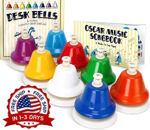 Campanas de escritorio para niños Juguetes musicales educativos coloridos US NEW - Picture 1 of 8