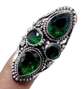 Chrome Diopside Ring 925 Sterling Silver Gemstone Ring All Size Jewelry Ring - Picture 1 of 4