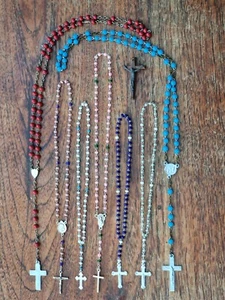 Lote Colección 7 Rosarios Antiguos - Imagen 1 de 12