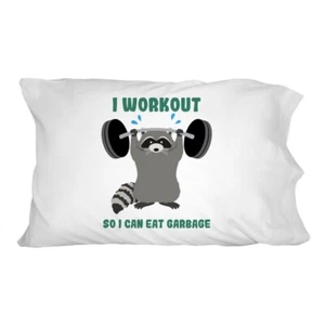 Funda de cama I Workout So I Can Eat Basura Maccoon Novedad - Imagen 1 de 3
