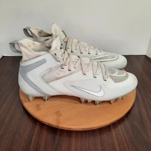 Nike Alpha Huarache 8 Elite LAX Mens Size 11.5 Pure Platinum Lacrosse Cleats  - Picture 1 of 10