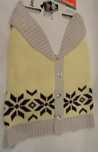 Yellow or Blue Dog Sweater 20-35 Pound Pet Medium / Large New Free Ship CUTE - Picture 1 of 6