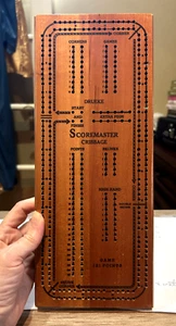 Vintage Drueke Scoremaster Once-A-Round 2 Track Wood Cribbage Board #1150 USA - Picture 1 of 5