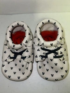Mocasín Mickey Mouse suela roja suave de cuero genuino recién elegido FP talla 1 - Imagen 1 de 4