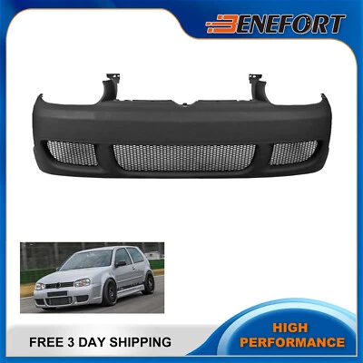 Cubierta de parachoques delantero estilo R32 con rejilla de malla negra para Volkswagen Golf MK4 99-05 Foto 1 de 3