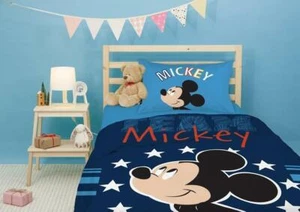 Juego de funda nórdica y almohada de poliéster individual Mickey Mouse de 3 piezas - Imagen 1 de 1