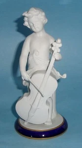 UNTERWEISSBACH Child AMORETTE ORCHESTRA PUTTO ANGEL CELLIST Nude BOY FIGURINE - Picture 1 of 6