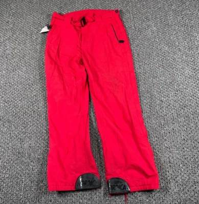 Винтажный Y2K Nordica снегоход лыж брюки для взрослых 38 красный полный молнии ноги с подкладкой нейлона - Изображение 1 из 4