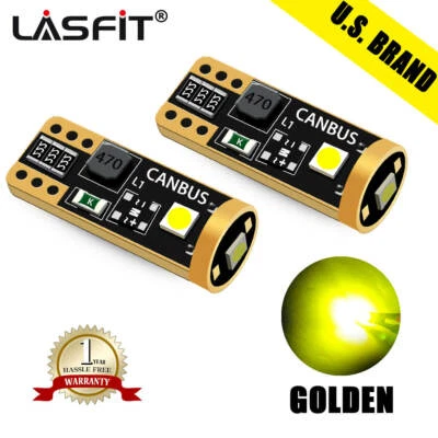 168 192 T10 Canbus Bombilla LED Domo Amarillo Dorado para Toyota Sienna 2011-2020 Foto 1 de 4