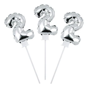 Fun Express Self-Inflating Number 2 6" Mylar Balloons - 6 Pc - Picture 1 of 1