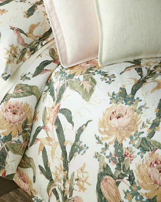 $355 New Ralph Lauren Olivia Josefina Duvet Cover Cream Green Floral Full Queen - Image 1 of 4