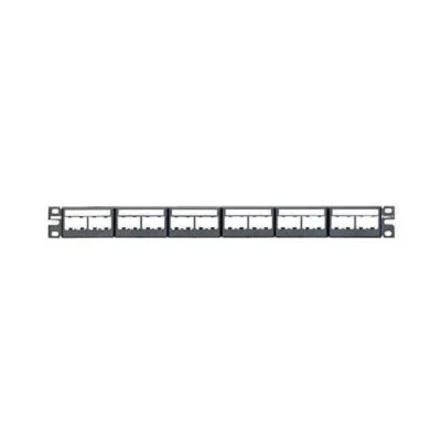 New Panduit Mini Com CPPL24WBLY Modular Patch Panel w/ Faceplates Fits Cat 6, 5E - Bild 1 von 2