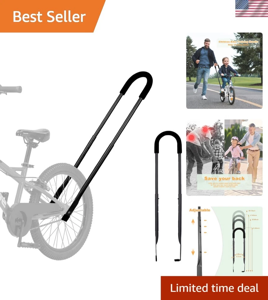Moli Dee Children Cycling Bike Safety Trainer Handle Balance Push Bar A-black