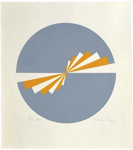 Brian Rice Radial II Screen Print 1967 Pencil Signed Proof - Picture 1 of 5